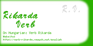 rikarda verb business card